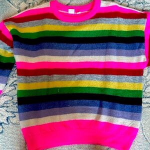 Rainbow striped sweater